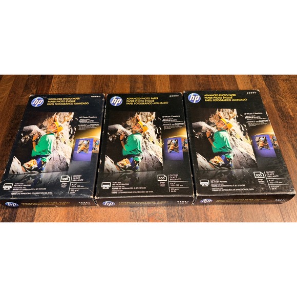 HP Other - HP Advanced Photo Paper 4x6 Glossy 300 Sheets Total 3 Packs Q6638A Inkjet Paper
